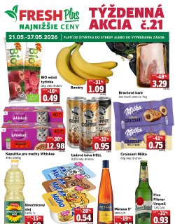 Leták FRESH 21. 5. - 27. 5. 2026 FRESH Plus