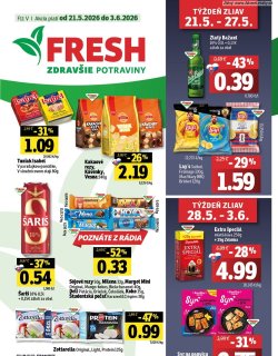 Leták FRESH 21. 5. - 3. 6. 2026 Východné Slovensko