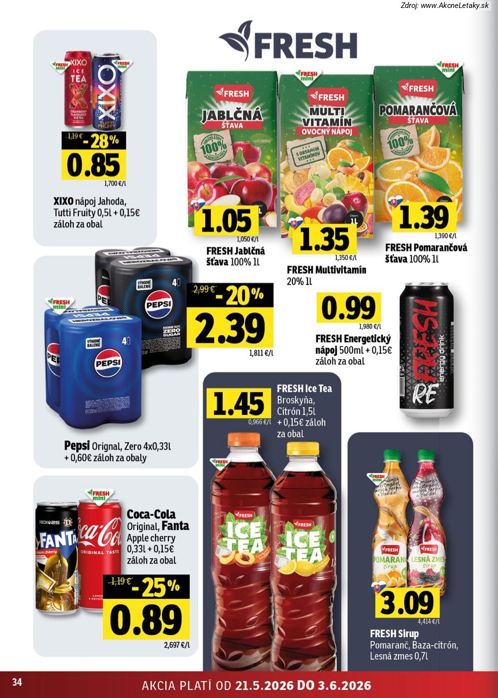 Leták FRESH (21. 5. - 3. 6. 2026) - strana 34 z 46