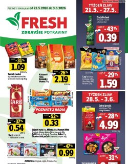 Leták FRESH 21. 5. - 3. 6. 2026 Stredné a západné Slovensko