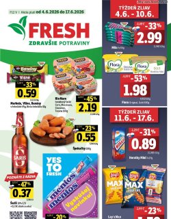 Leták FRESH 4. 6. - 17. 6. 2026 Východné Slovensko