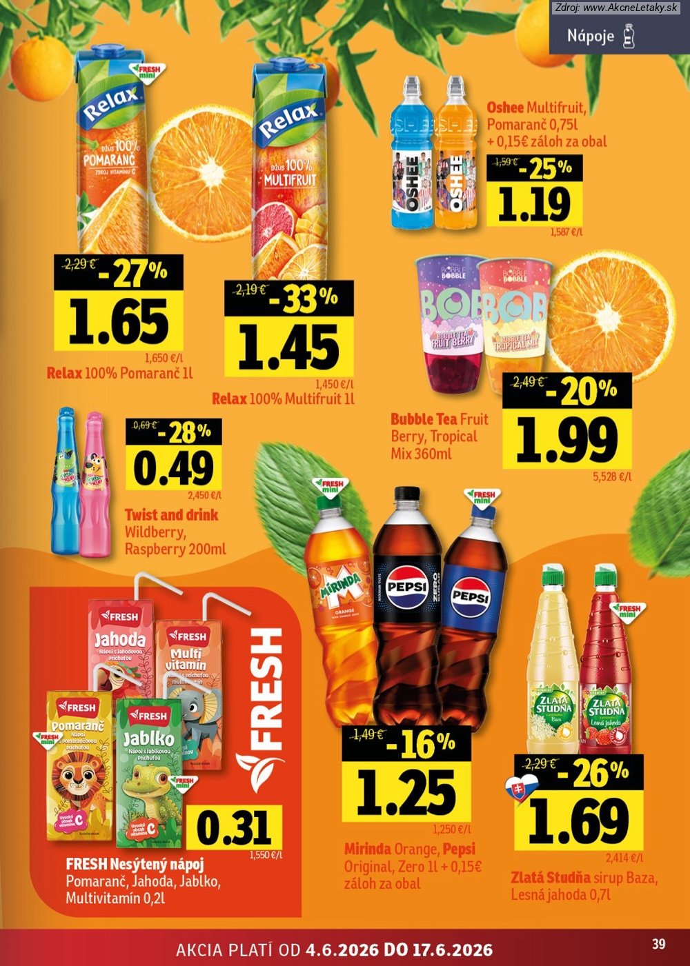 Leták FRESH (4. 6. - 17. 6. 2026) - strana 39 z 56