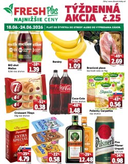 Leták FRESH 18. 6. - 24. 6. 2026 FRESH Plus