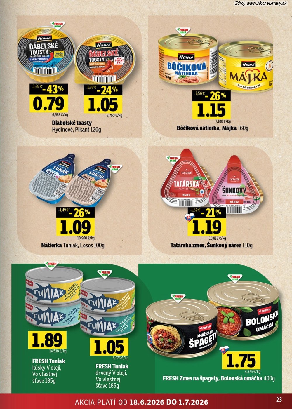 Leták FRESH (18. 6. - 1. 7. 2026) - strana 23 z 50