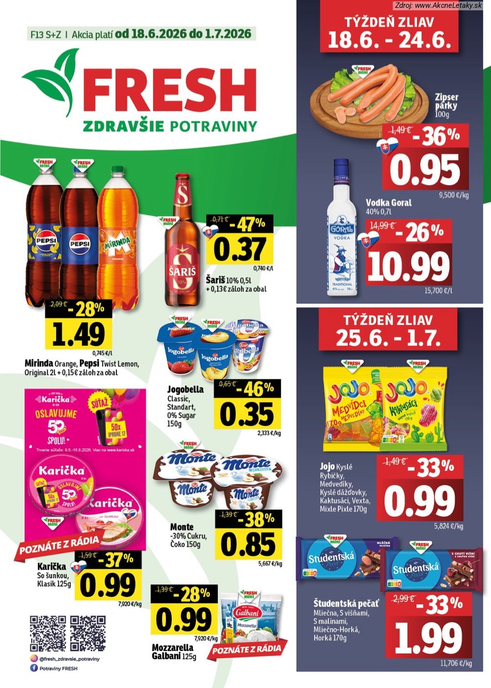 Leták FRESH (18. 6. - 1. 7. 2026) - strana 1 z 46