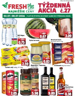 Leták FRESH 2. 7. - 8. 7. 2026 FRESH Plus