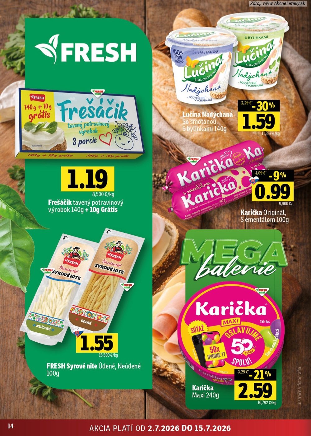 Leták FRESH (2. 7. - 15. 7. 2026) - strana 14 z 54