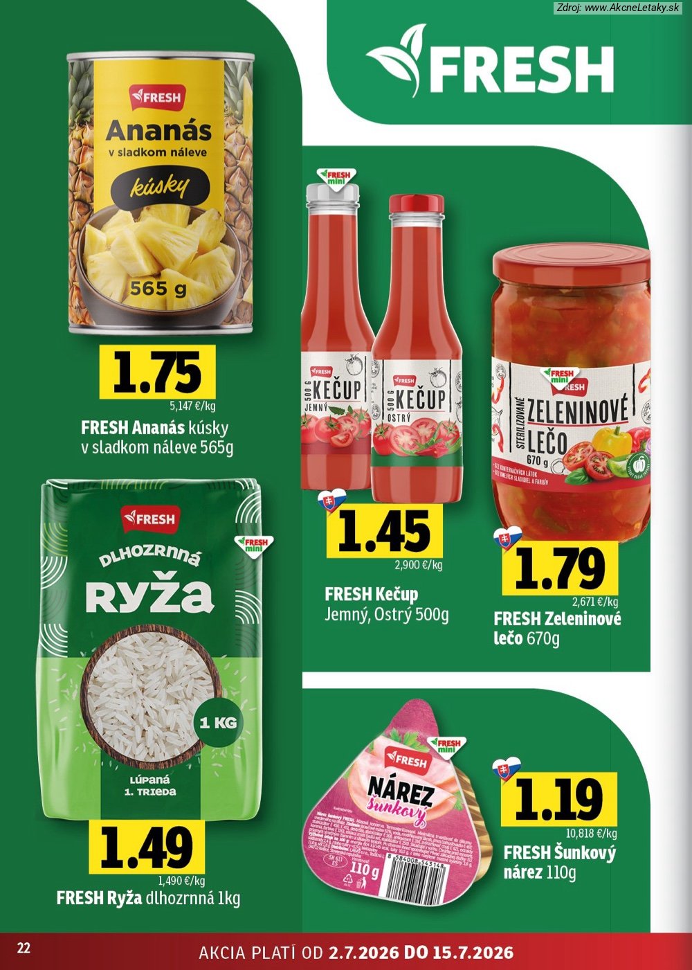 Leták FRESH (2. 7. - 15. 7. 2026) - strana 22 z 54