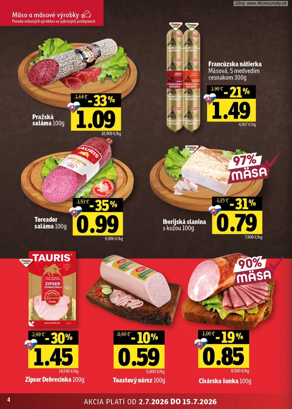 Leták FRESH (2. 7. - 15. 7. 2026) - strana 4 z 54