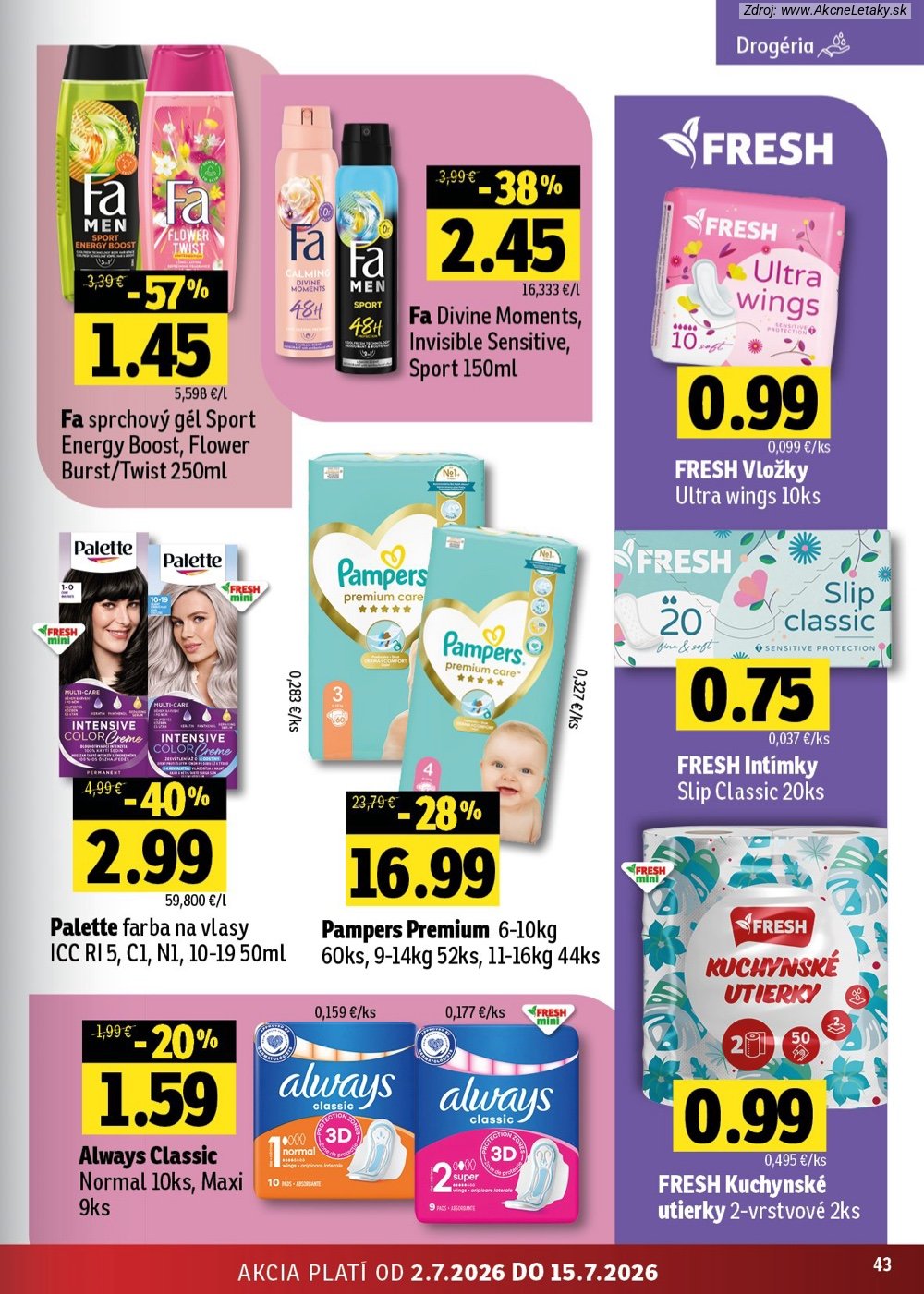 Leták FRESH (2. 7. - 15. 7. 2026) - strana 43 z 54
