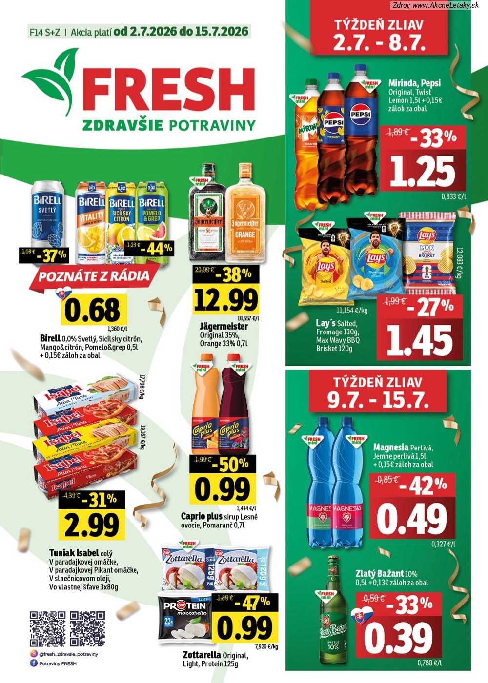 Leták FRESH (2. 7. - 15. 7. 2026) - strana 1 z 48