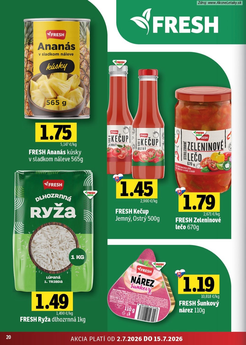Leták FRESH (2. 7. - 15. 7. 2026) - strana 20 z 48