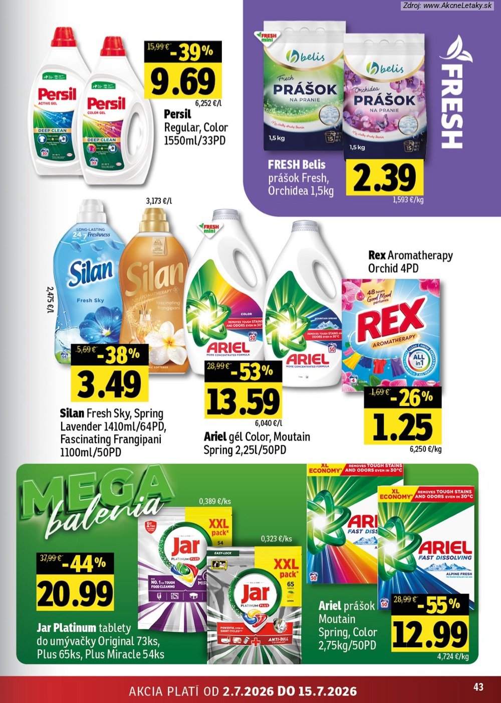 Leták FRESH (2. 7. - 15. 7. 2026) - strana 43 z 48