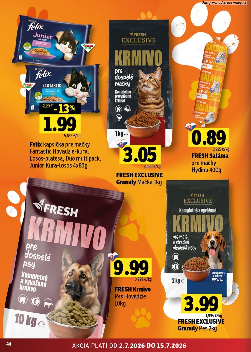 Leták FRESH (2. 7. - 15. 7. 2026) - strana 44 z 48