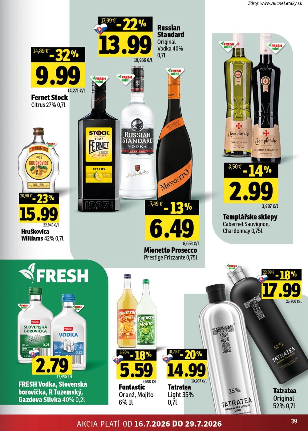 Leták FRESH (16. 7. - 29. 7. 2026) - strana 39 z 54