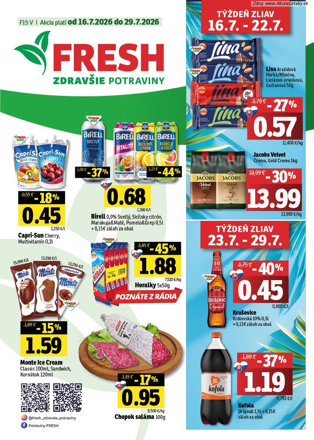 Leták FRESH (16. 7. - 29. 7. 2026) - strana 1 z 54