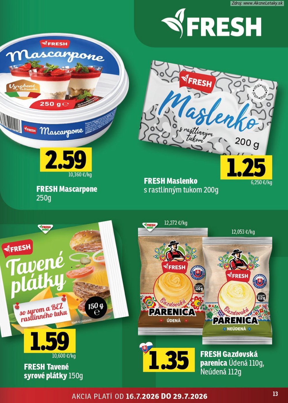 Leták FRESH (16. 7. - 29. 7. 2026) - strana 13 z 54