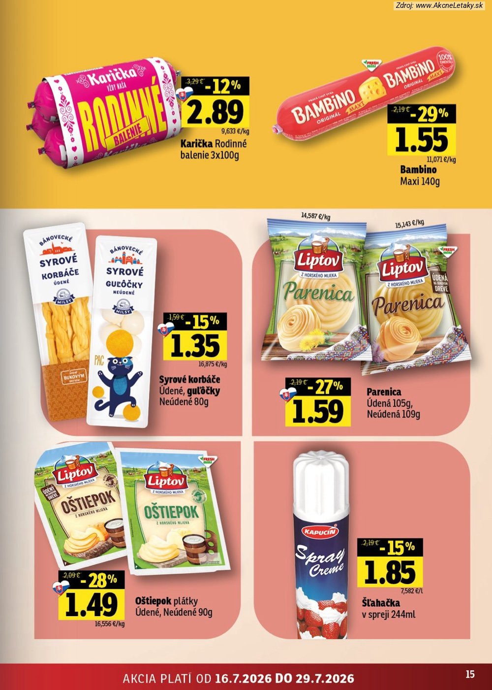 Leták FRESH (16. 7. - 29. 7. 2026) - strana 15 z 54