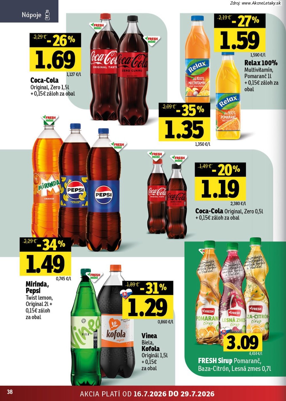 Leták FRESH (16. 7. - 29. 7. 2026) - strana 38 z 54