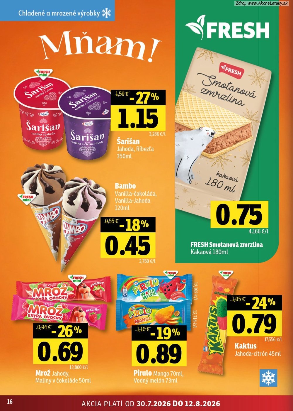 Leták FRESH (30. 7. - 12. 8. 2026) - strana 16 z 52