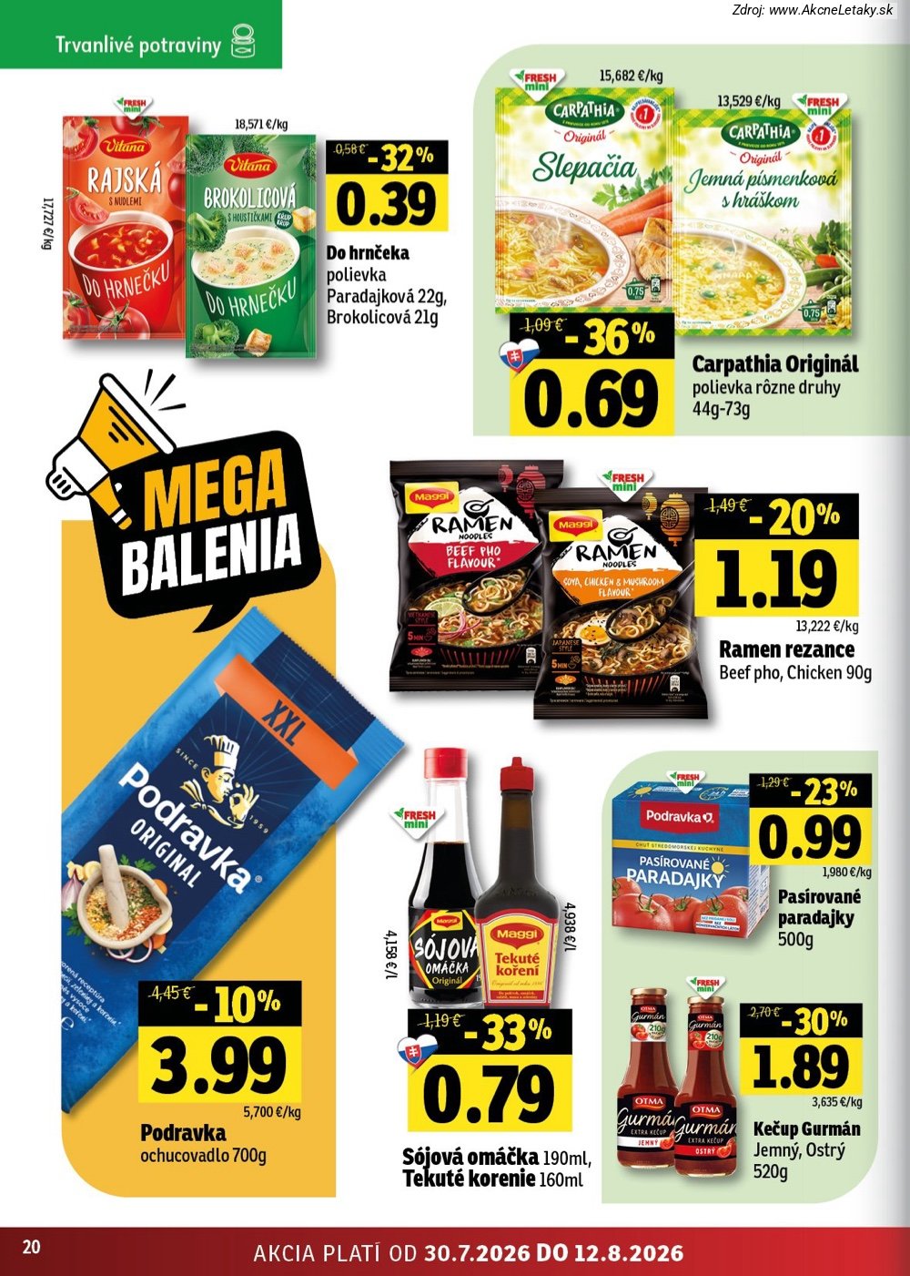 Leták FRESH (30. 7. - 12. 8. 2026) - strana 20 z 52