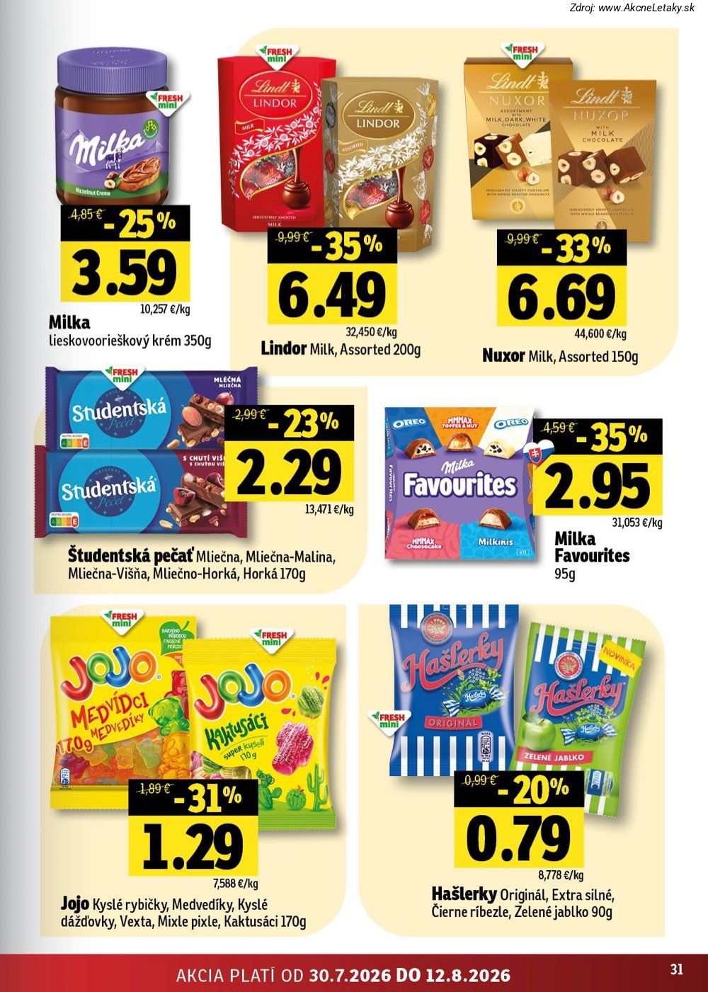 Leták FRESH (30. 7. - 12. 8. 2026) - strana 31 z 52