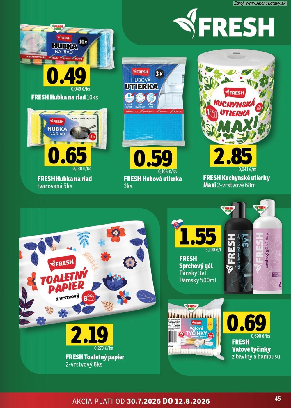 Leták FRESH (30. 7. - 12. 8. 2026) - strana 45 z 52