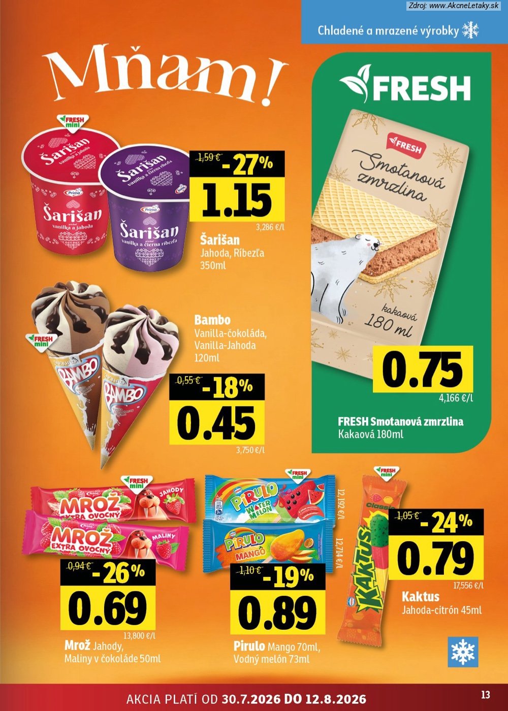 Leták FRESH (30. 7. - 12. 8. 2026) - strana 13 z 46
