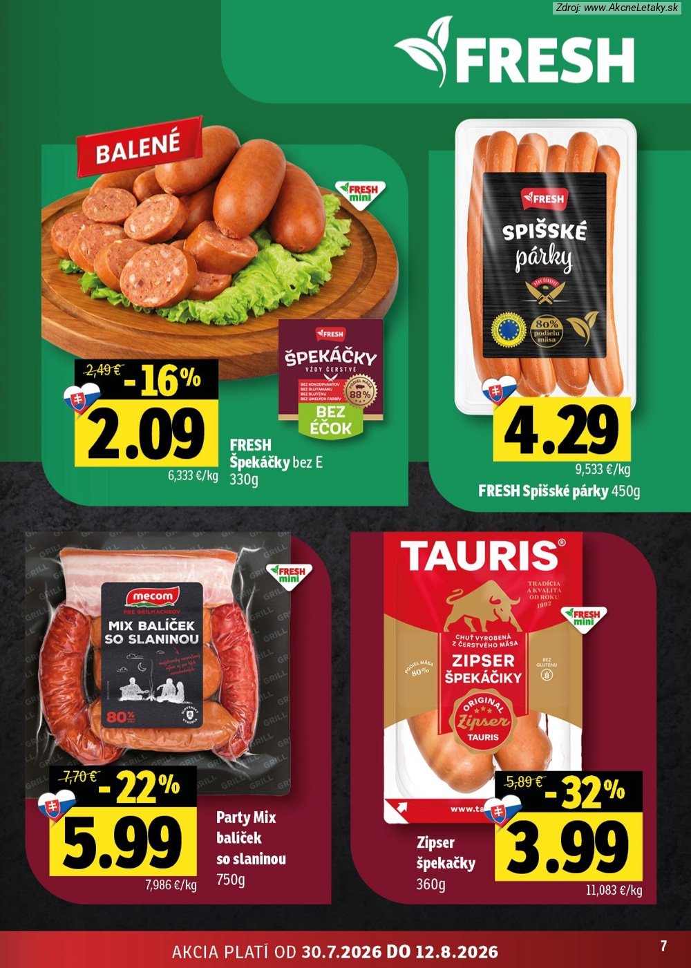Leták FRESH (30. 7. - 12. 8. 2026) - strana 7 z 46