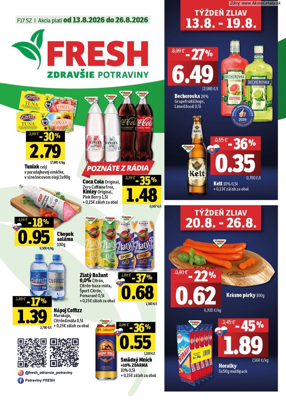 Leták FRESH (13. 8. - 26. 8. 2026) - strana 1 z 48