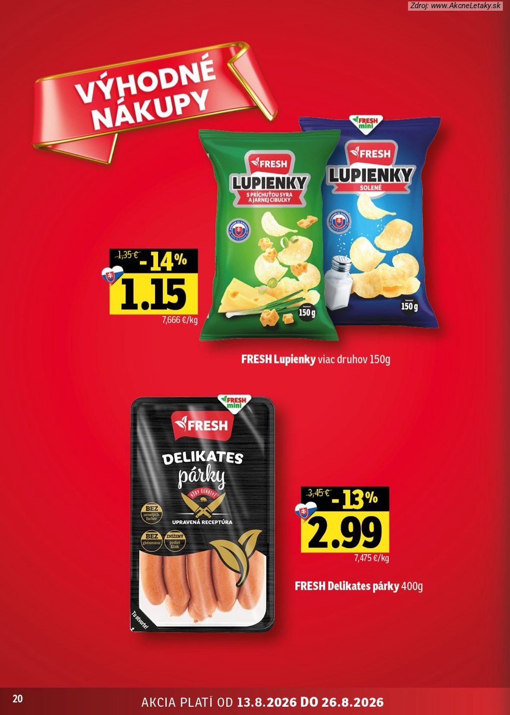 Leták FRESH (13. 8. - 26. 8. 2026) - strana 20 z 48