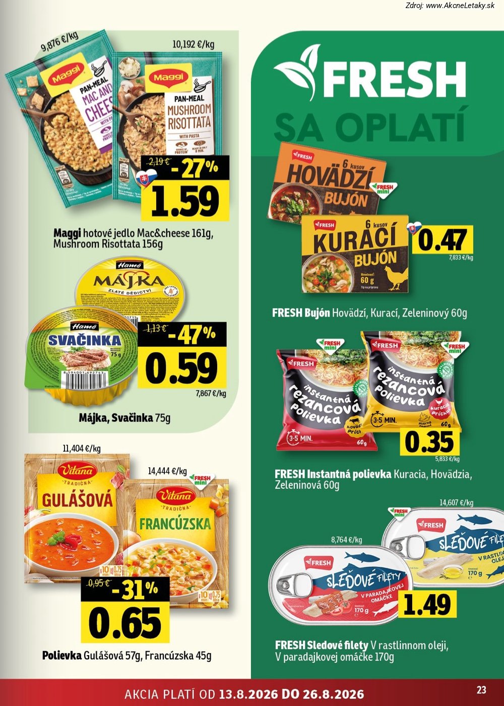 Leták FRESH (13. 8. - 26. 8. 2026) - strana 23 z 48