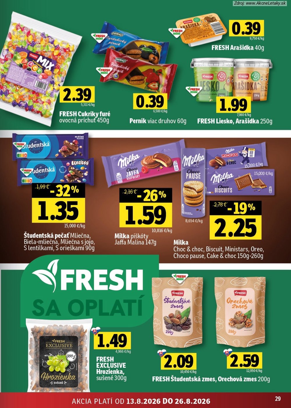 Leták FRESH (13. 8. - 26. 8. 2026) - strana 29 z 48