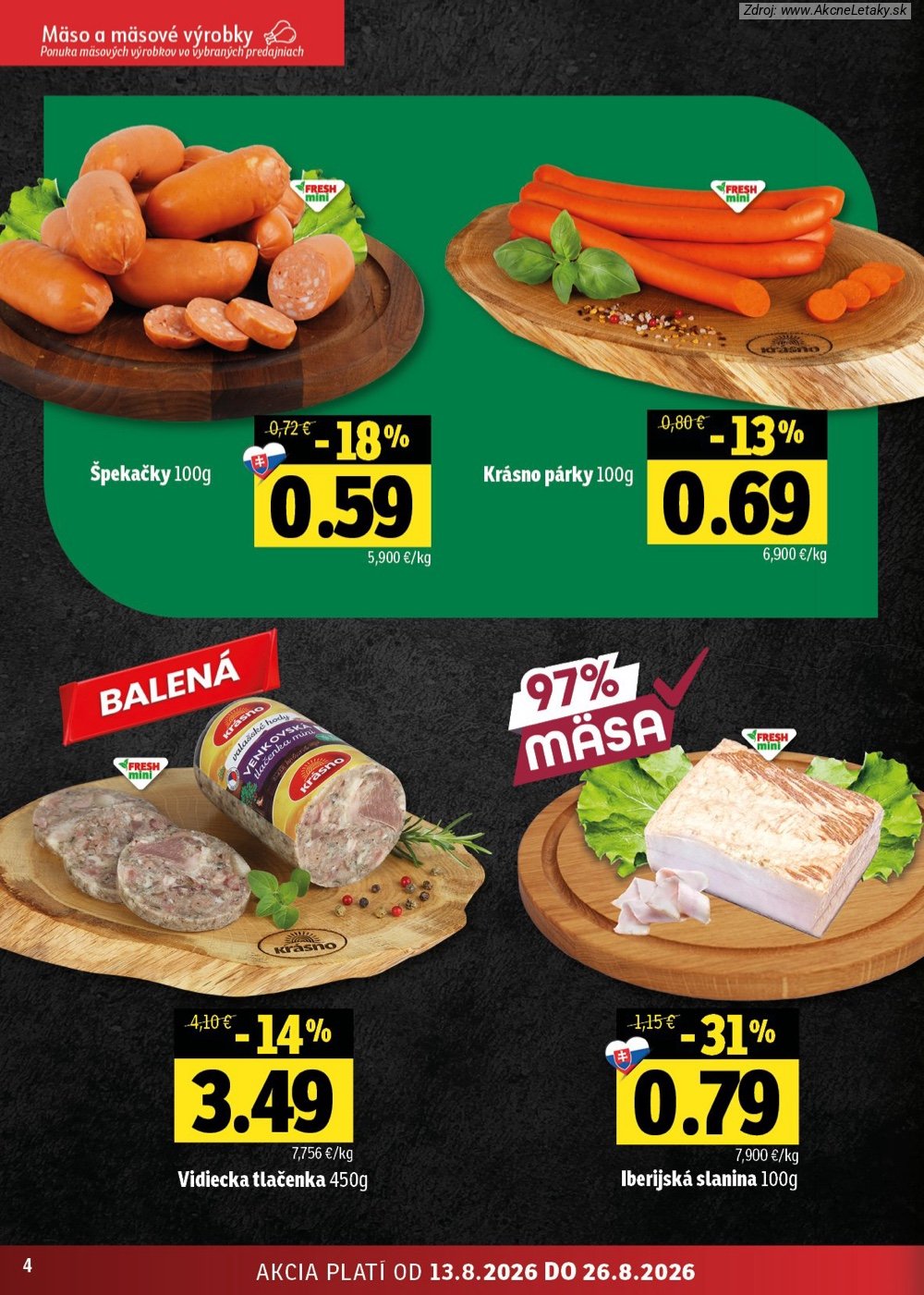 Leták FRESH (13. 8. - 26. 8. 2026) - strana 4 z 48