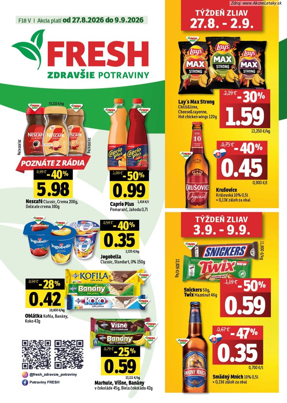 Leták FRESH (27. 8. - 9. 9. 2026) - strana 1 z 50