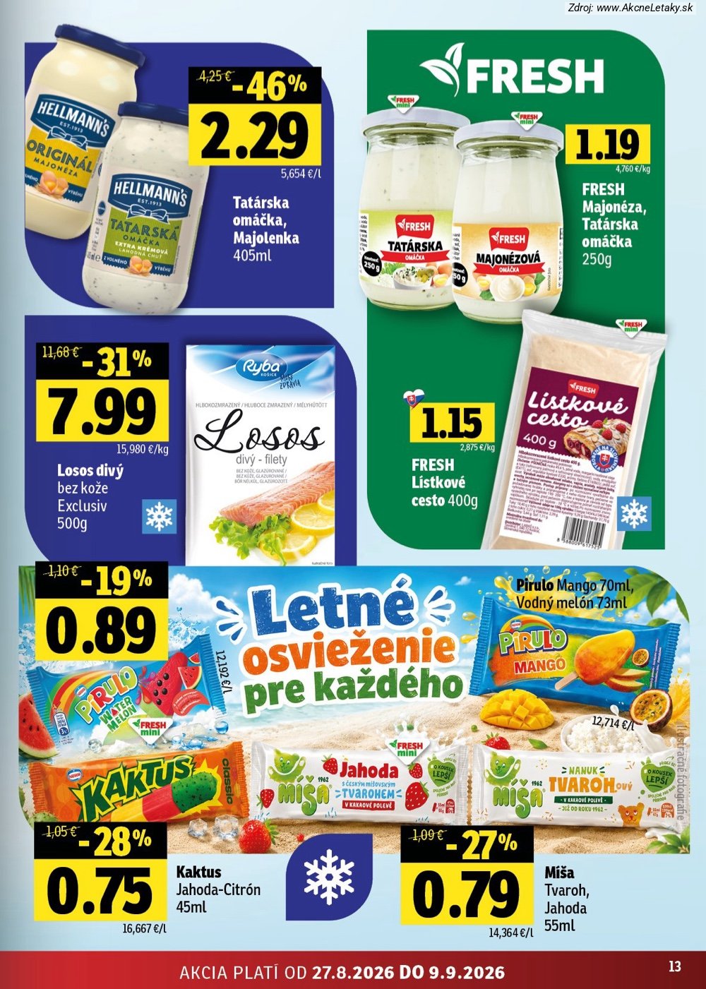 Leták FRESH (27. 8. - 9. 9. 2026) - strana 13 z 50