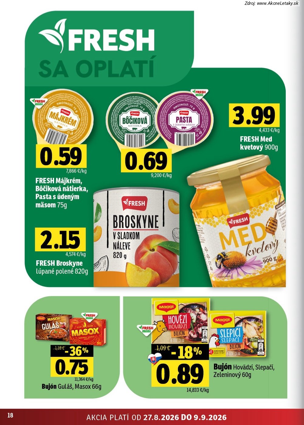 Leták FRESH (27. 8. - 9. 9. 2026) - strana 18 z 50