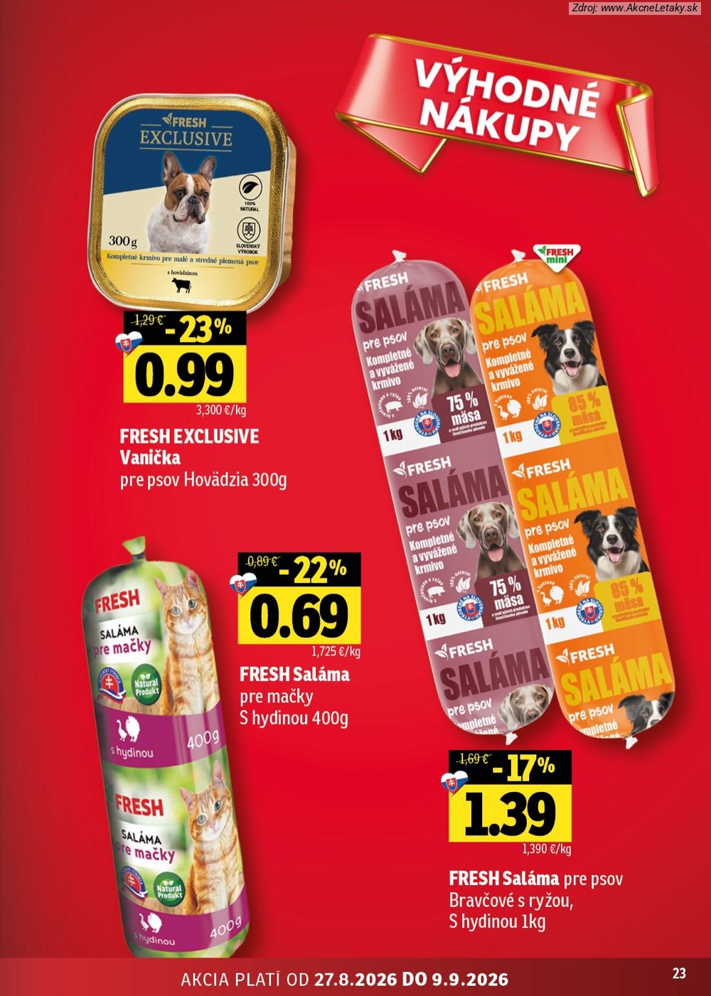 Leták FRESH (27. 8. - 9. 9. 2026) - strana 23 z 50