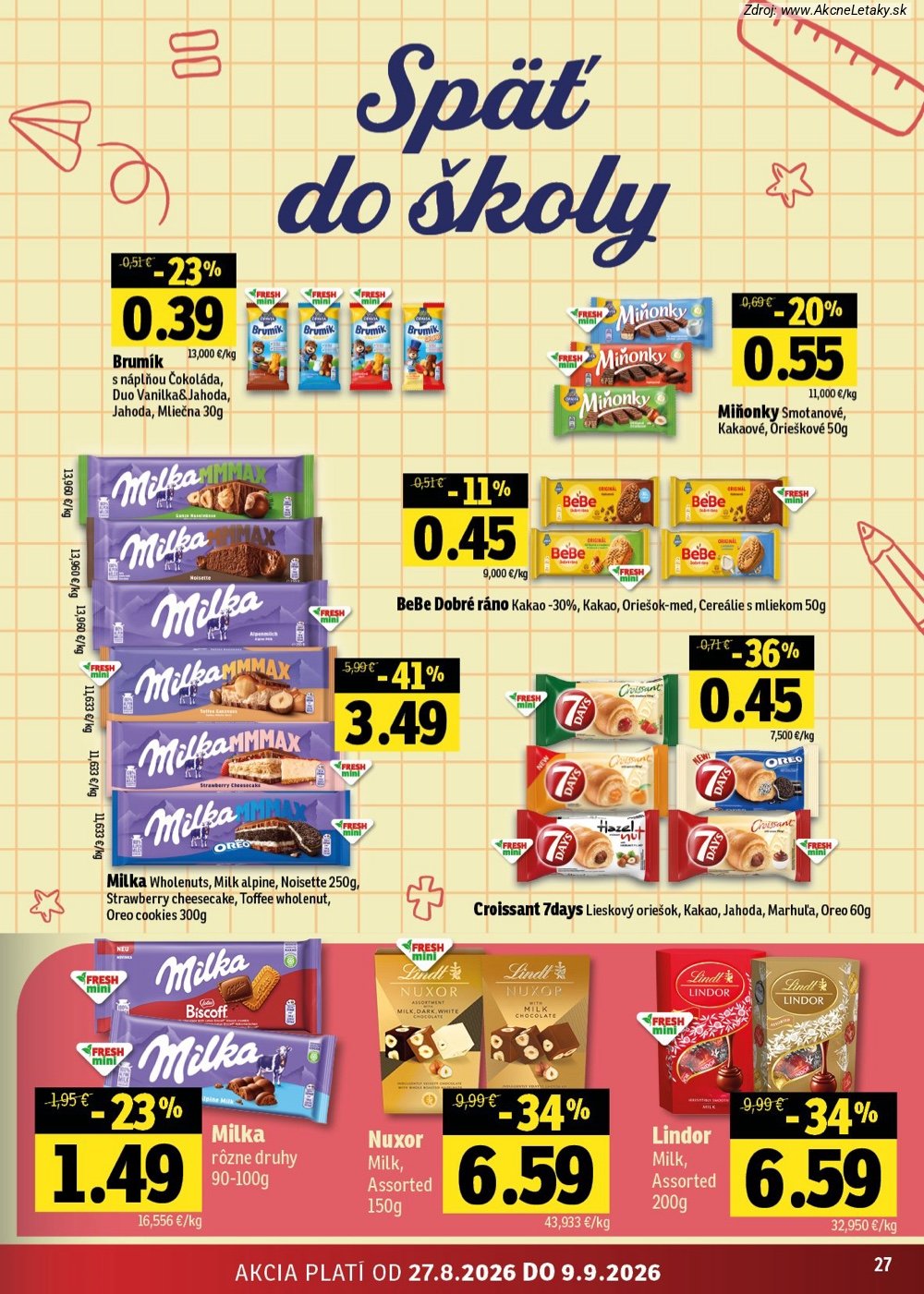 Leták FRESH (27. 8. - 9. 9. 2026) - strana 27 z 50