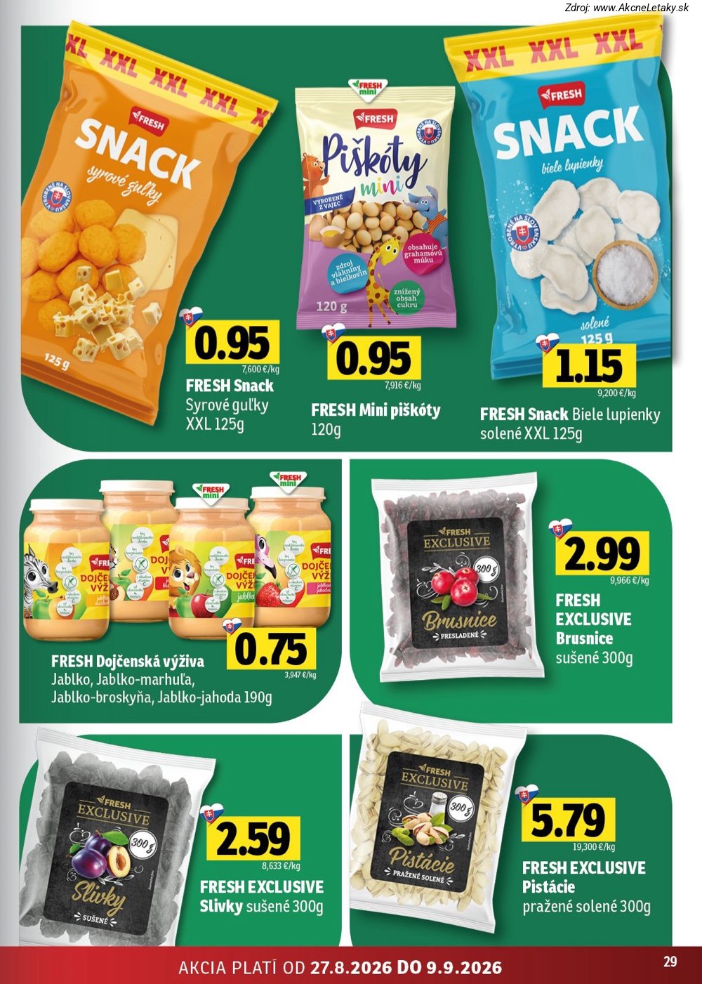 Leták FRESH (27. 8. - 9. 9. 2026) - strana 29 z 50