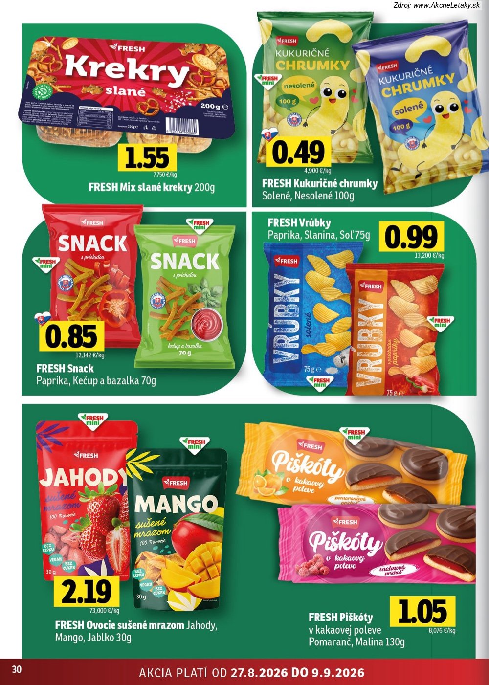 Leták FRESH (27. 8. - 9. 9. 2026) - strana 30 z 50