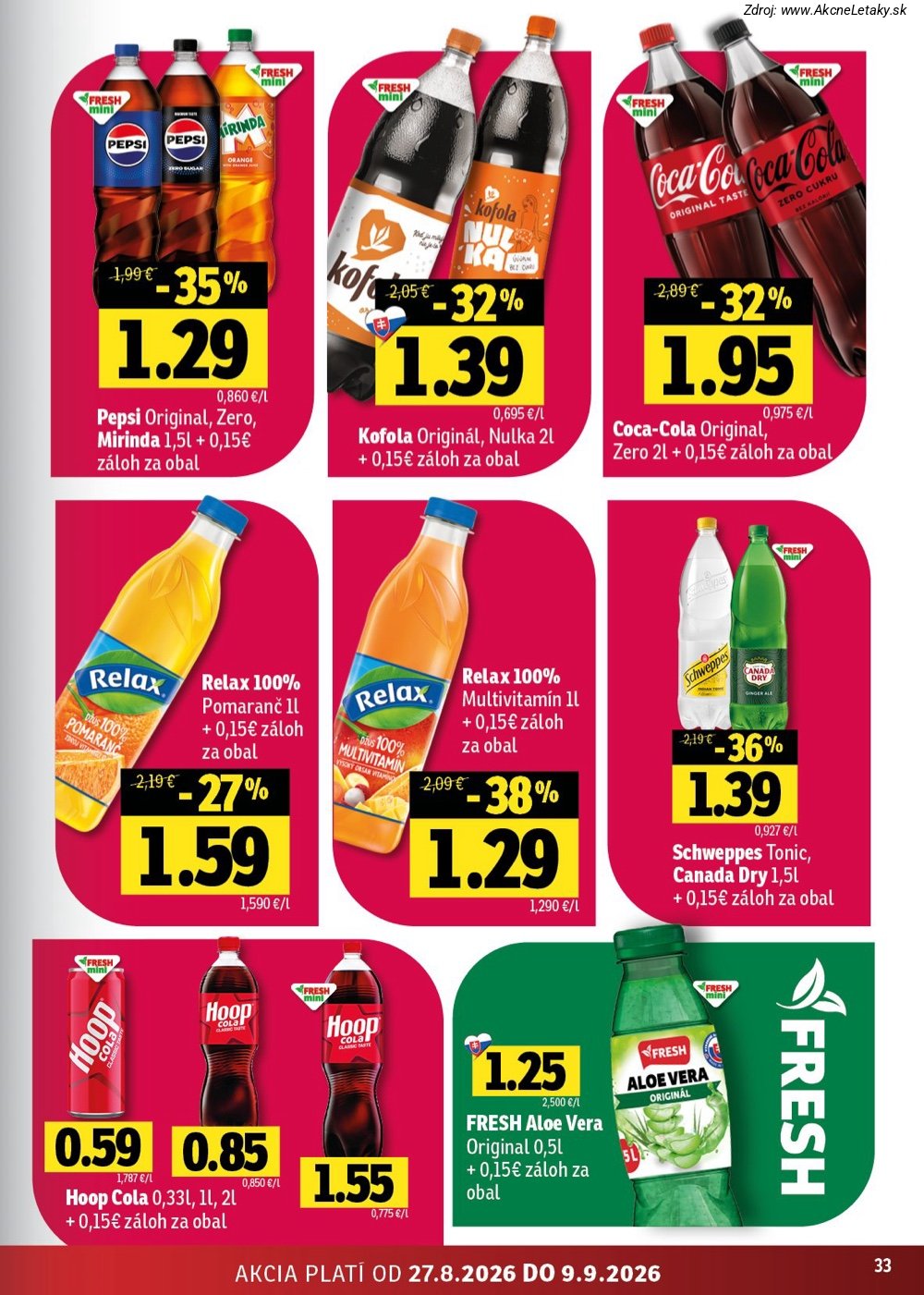 Leták FRESH (27. 8. - 9. 9. 2026) - strana 33 z 50
