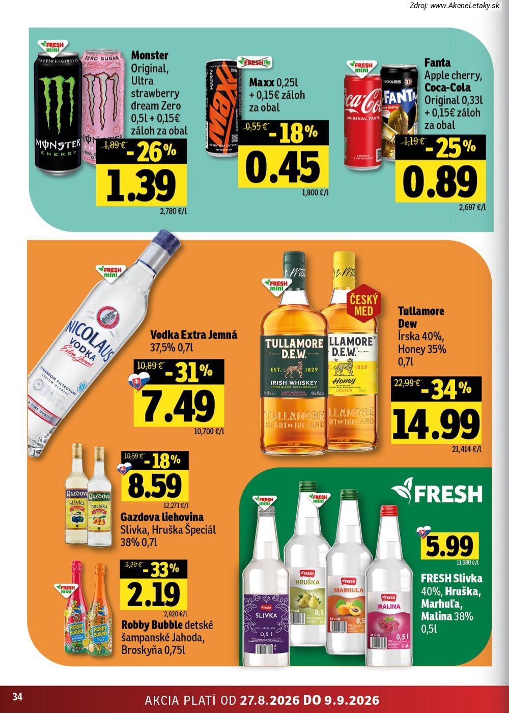Leták FRESH (27. 8. - 9. 9. 2026) - strana 34 z 50