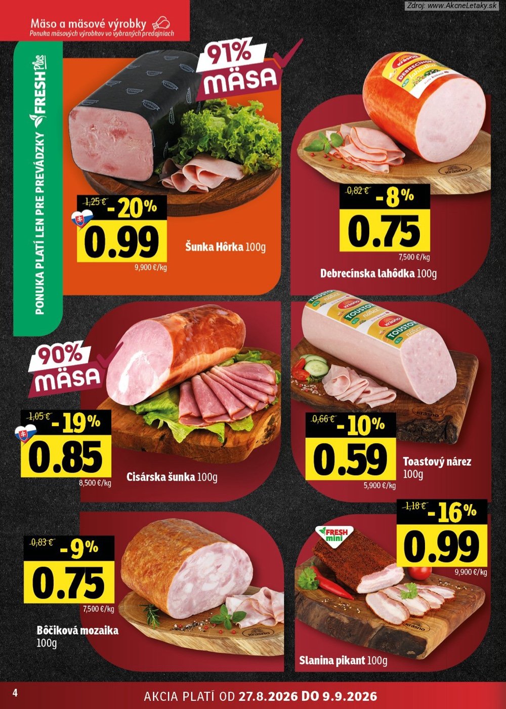 Leták FRESH (27. 8. - 9. 9. 2026) - strana 4 z 50