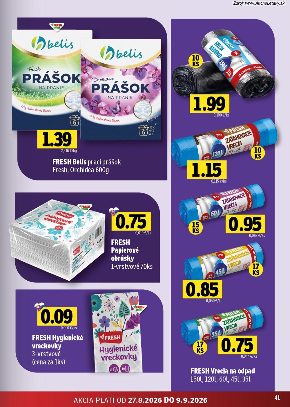 Leták FRESH (27. 8. - 9. 9. 2026) - strana 41 z 50
