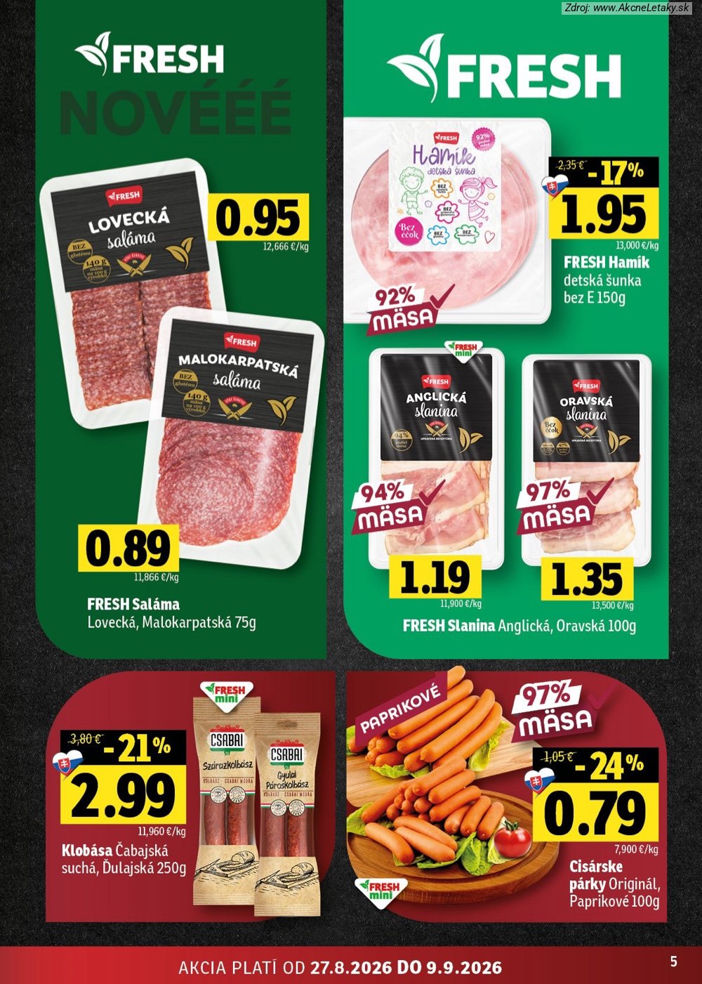 Leták FRESH (27. 8. - 9. 9. 2026) - strana 5 z 50