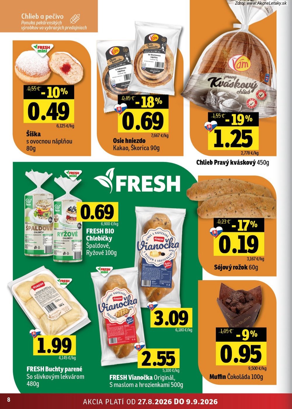 Leták FRESH (27. 8. - 9. 9. 2026) - strana 8 z 50