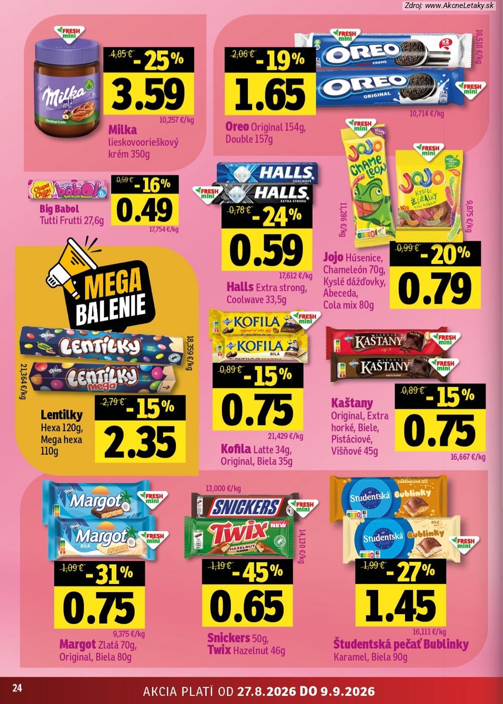 Leták FRESH (27. 8. - 9. 9. 2026) - strana 24 z 46