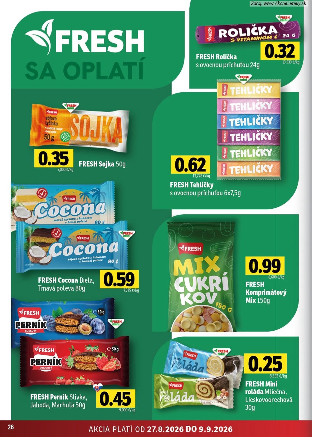 Leták FRESH (27. 8. - 9. 9. 2026) - strana 26 z 46