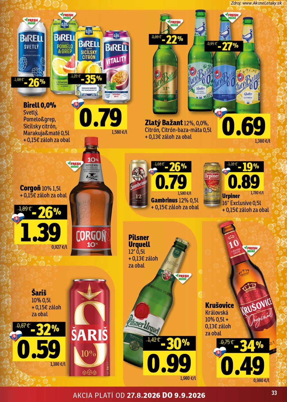 Leták FRESH (27. 8. - 9. 9. 2026) - strana 33 z 46
